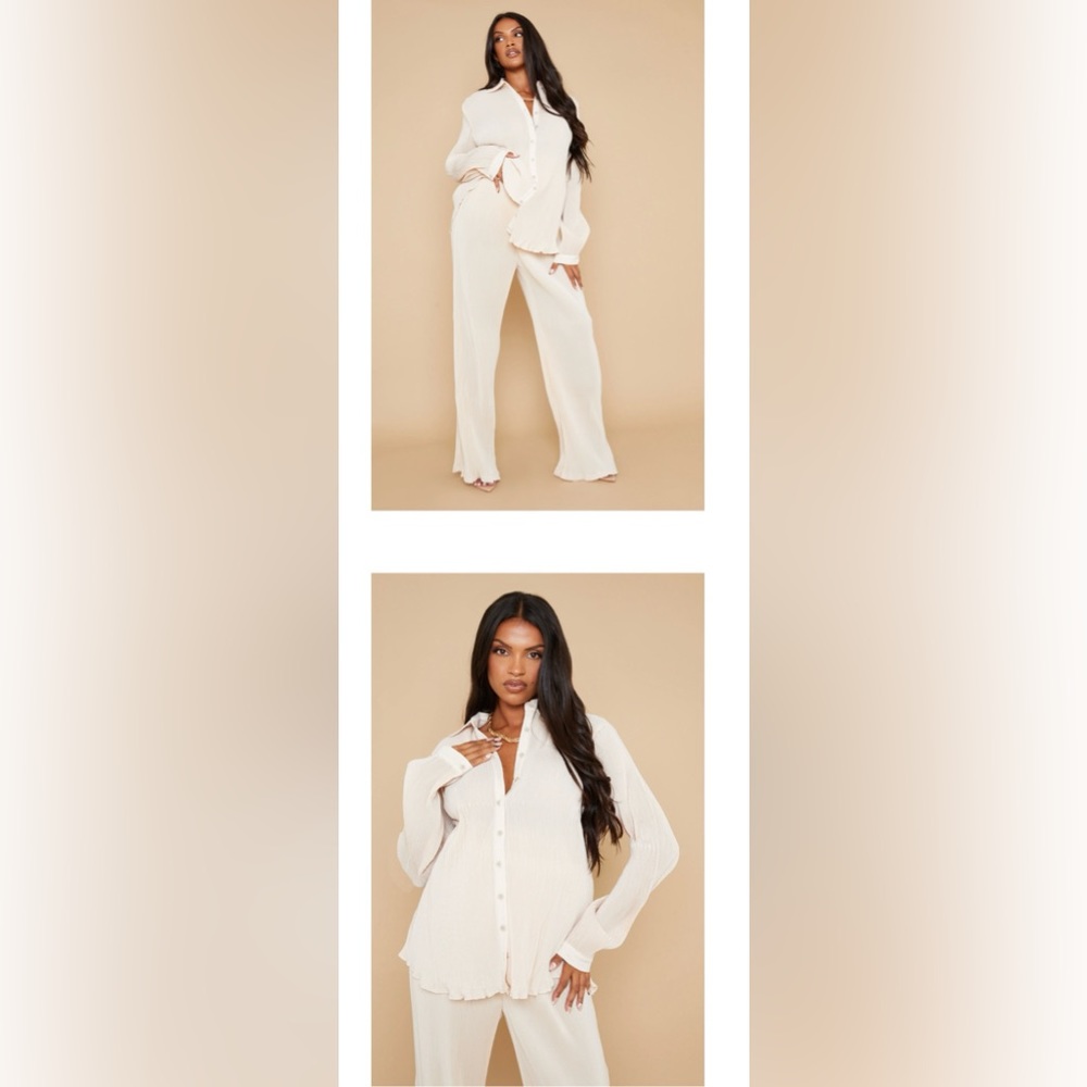 Maternity Cream Plisse Set